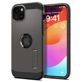 Spigen iPhone 15 Deksel Tough Armor MagFit Gunmetal