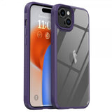 Ipaky iPhone 15 Deksel Gjennomsiktig Bakside Lilla