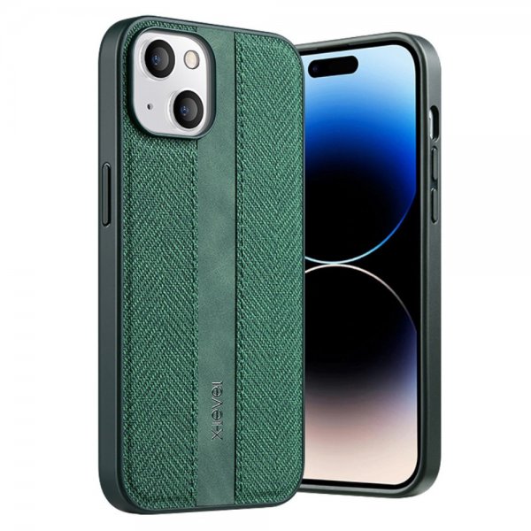 X-Level iPhone 15 Deksel Stofftekstur Grønn