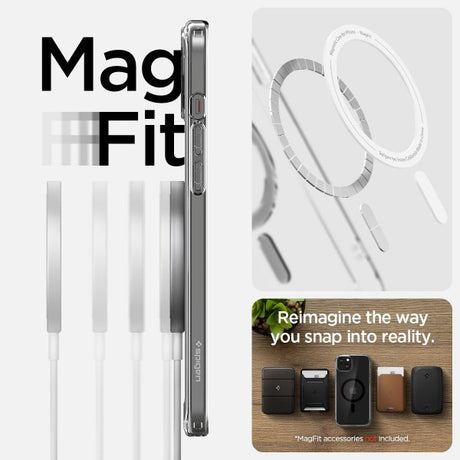 Spigen iPhone 15 Deksel Ultra Hybrid MagFit Svart