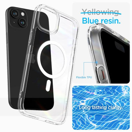 Spigen iPhone 15 Deksel Ultra Hybrid MagFit Hvit