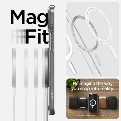 Spigen iPhone 15 Deksel Ultra Hybrid MagFit Hvit