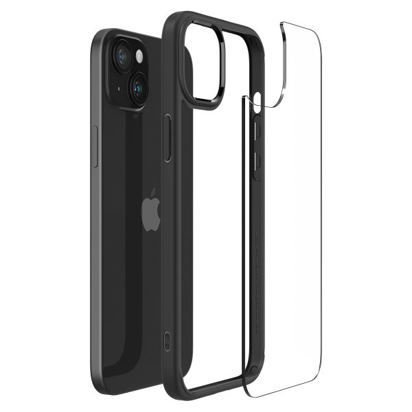 Spigen iPhone 15 Deksel Ultra Hybrid Matte Matte Black
