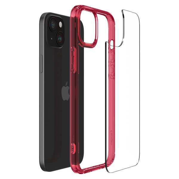 Spigen iPhone 15 Deksel Ultra Hybrid Red Crystal