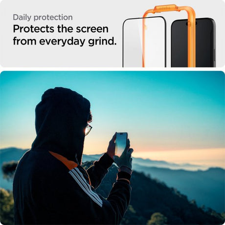 Spigen iPhone 15 Skjermbeskytter GLAS.tR ALIGNmaster 2-pakning