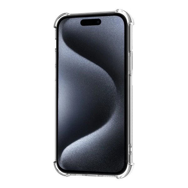 iPhone 15 Deksel Kortholder Støtsikker Transparent