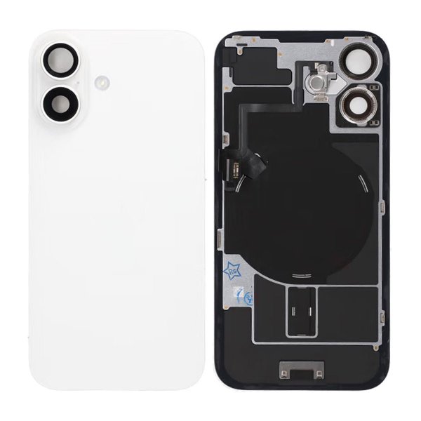 iPhone 16 bakglass - hvit