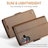 CaseMe iPhone 16 Etui 023 Series Brun