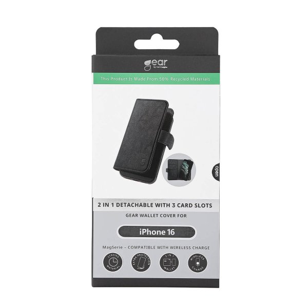 Gear iPhone 16 Etui 2-in-1 MagSeries Svart