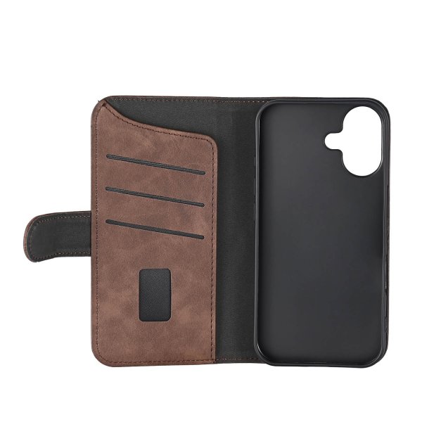 Gear iPhone 16 Etui 3 Kortlomme  Brun