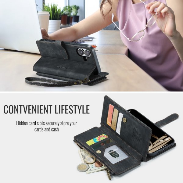 CaseMe iPhone 16 Etui C30 Series Svart