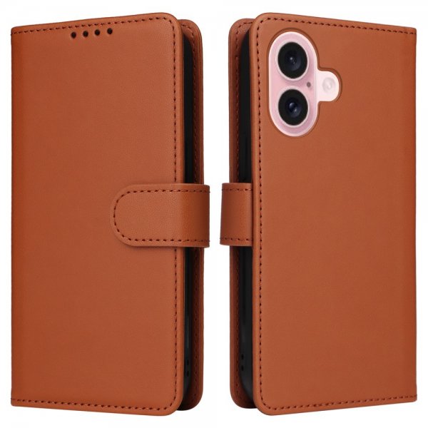 Betopnice iPhone 16 Etui Avtagbart Deksel 005 Brun