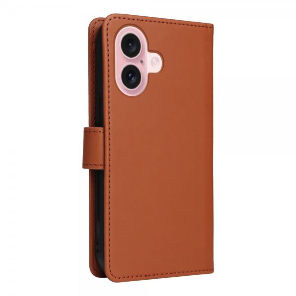 Betopnice iPhone 16 Etui Avtagbart Deksel 005 Brun