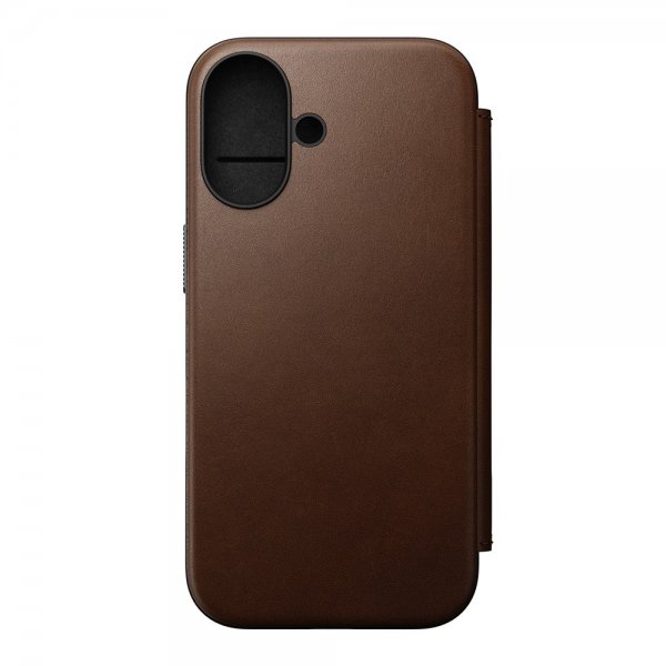 Nomad iPhone 16 Etui Modern Leather Folio Brun
