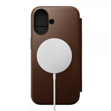 Nomad iPhone 16 Etui Modern Leather Folio Brun