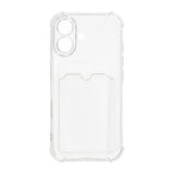 iPhone 16 Deksel Kortholder Støtsikker Transparent