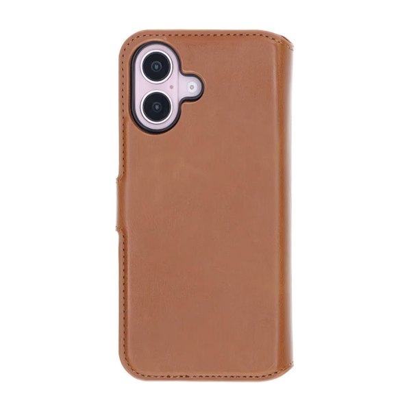 Rvelon iPhone 16 Etui Detachable Wallet Case Brun