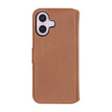 Rvelon iPhone 16 Etui Detachable Wallet Case Brun