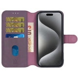 Rvelon iPhone 16 Etui Detachable Wallet Case Lilla