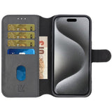 Rvelon iPhone 16 Etui Detachable Wallet Case Svart