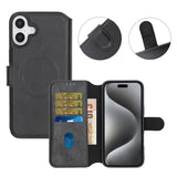 Rvelon iPhone 16 Etui 4 Kortlomme MagSafe Svart