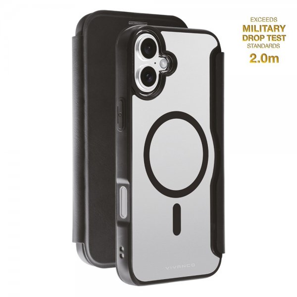 Vivanco iPhone 16 Plus Etui Mag Wallet Svart