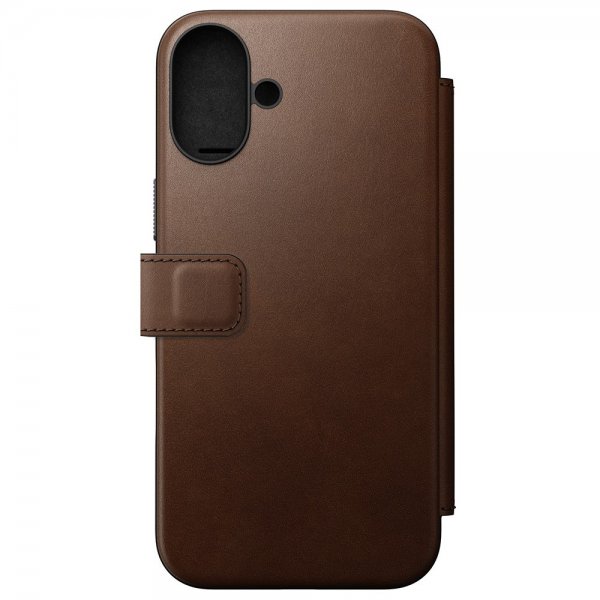 Nomad iPhone 16 Plus Etui Modern Leather Folio Brun