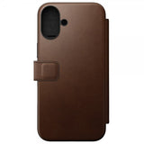 Nomad iPhone 16 Plus Etui Modern Leather Folio Brun