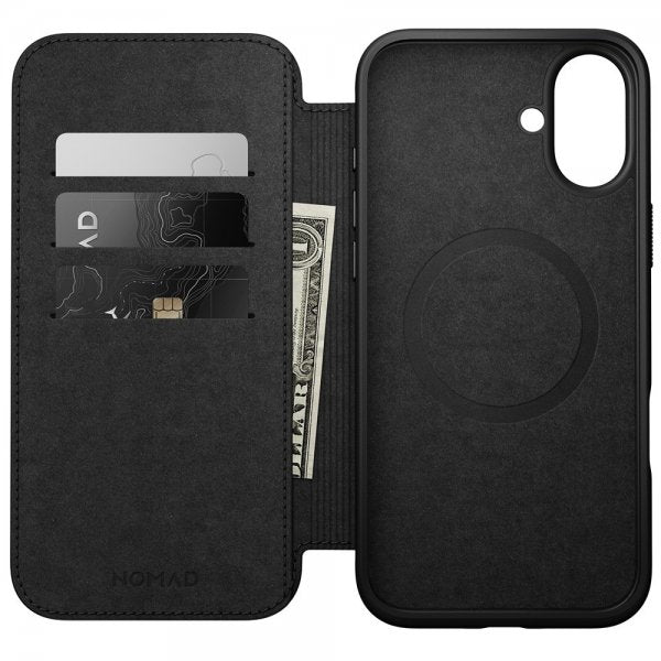 Nomad iPhone 16 Plus Etui Modern Leather Folio Brun
