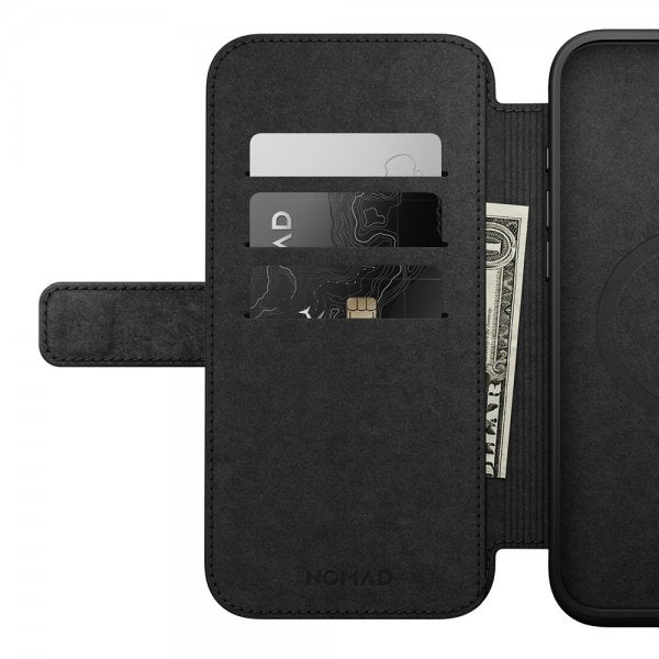 Nomad iPhone 16 Plus Etui Modern Leather Folio Svart