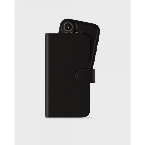 holdit iPhone 16 Plus Etui Wallet Case Magnet Plus Svart