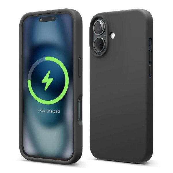 Rvelon iPhone 16 Plus Deksel Silikon MagSafe Svart
