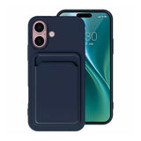 iPhone 16 Plus Deksel Kortholder Blå