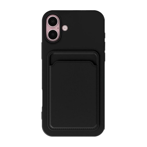 iPhone 16 Plus Deksel Kortholder Svart