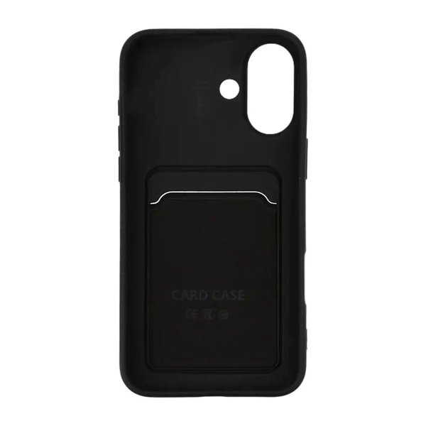 iPhone 16 Plus Deksel Kortholder Svart
