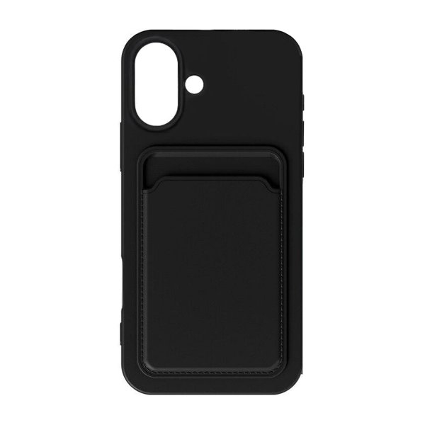iPhone 16 Plus Deksel Kortholder Svart