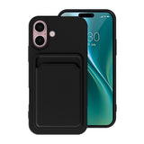 iPhone 16 Plus Deksel Kortholder Svart