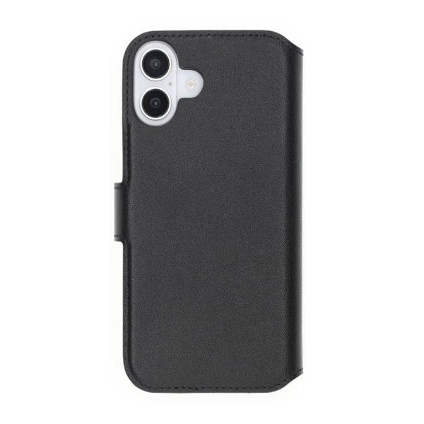 Rvelon iPhone 16 Plus Etui Ekte Skinn Svart