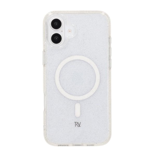 Rvelon iPhone 16 Plus Deksel Glitter MagSafe Hvit