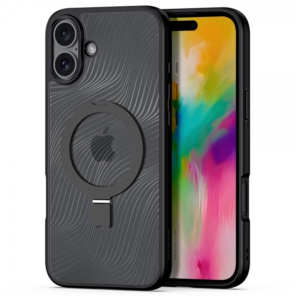 Dux Ducis iPhone 16 Plus Deksel Aimo Series MagSafe Kickstand Svart