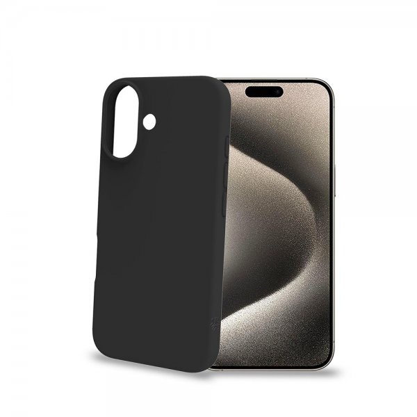 Celly iPhone 16 Plus Deksel CROMO Svart