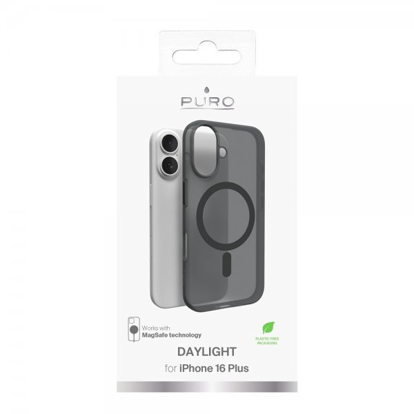Puro iPhone 16 Plus Deksel Daylight MagSafe Svart
