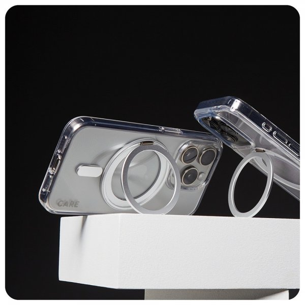 CARE by PanzerGlass iPhone 16 Plus Deksel Kickstand MagSafe Sølv