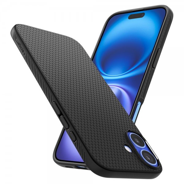 Spigen iPhone 16 Plus Deksel Liquid Air Matte Black