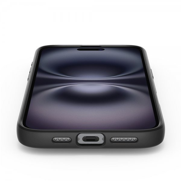 Spigen iPhone 16 Plus Deksel Liquid Air Matte Black