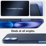 Spigen iPhone 16 Plus Deksel Liquid Air Navy Blue