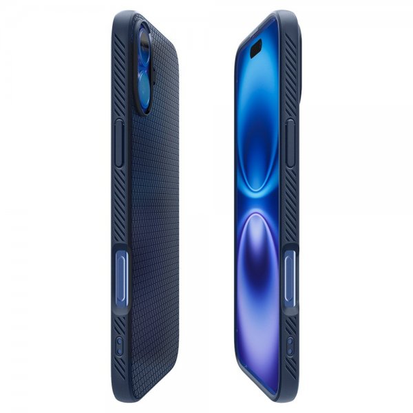 Spigen iPhone 16 Plus Deksel Liquid Air Navy Blue