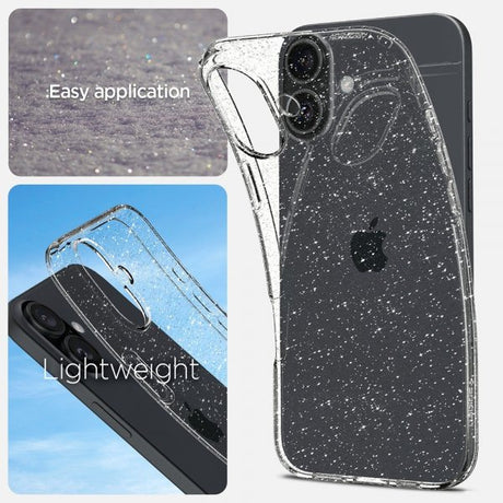 Spigen iPhone 16 Plus Deksel Liquid Crystal Glitter Crystal Quartz