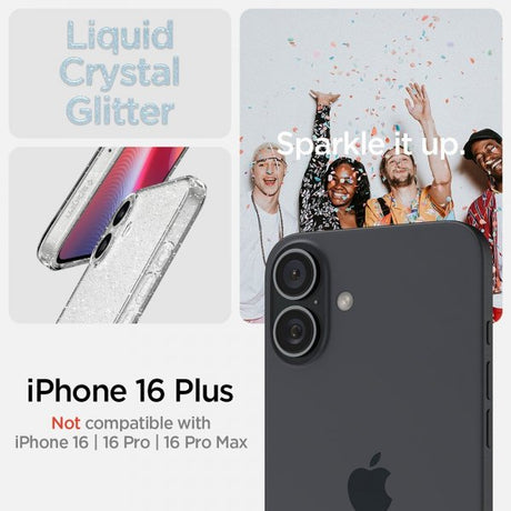 Spigen iPhone 16 Plus Deksel Liquid Crystal Glitter Crystal Quartz