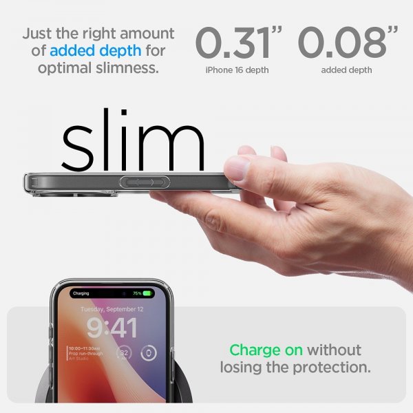 Spigen iPhone 16 Plus Deksel Ultra Hybrid Crystal Clear